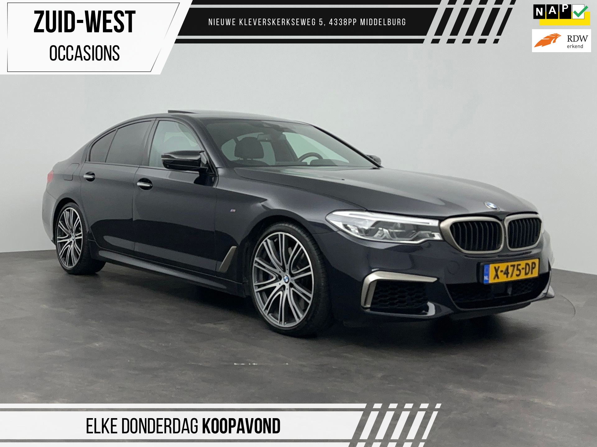 BMW 5-Serie M550i xDrive High Executive B&W Stoelkoeling 360 (2017), foto 1