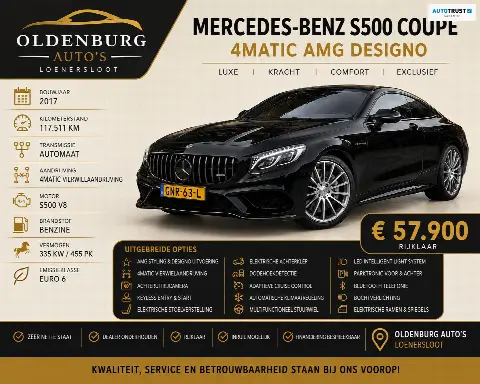 Mercedes-Benz S-klasse Coupé S 500 4Matic AMG Designo (2017)